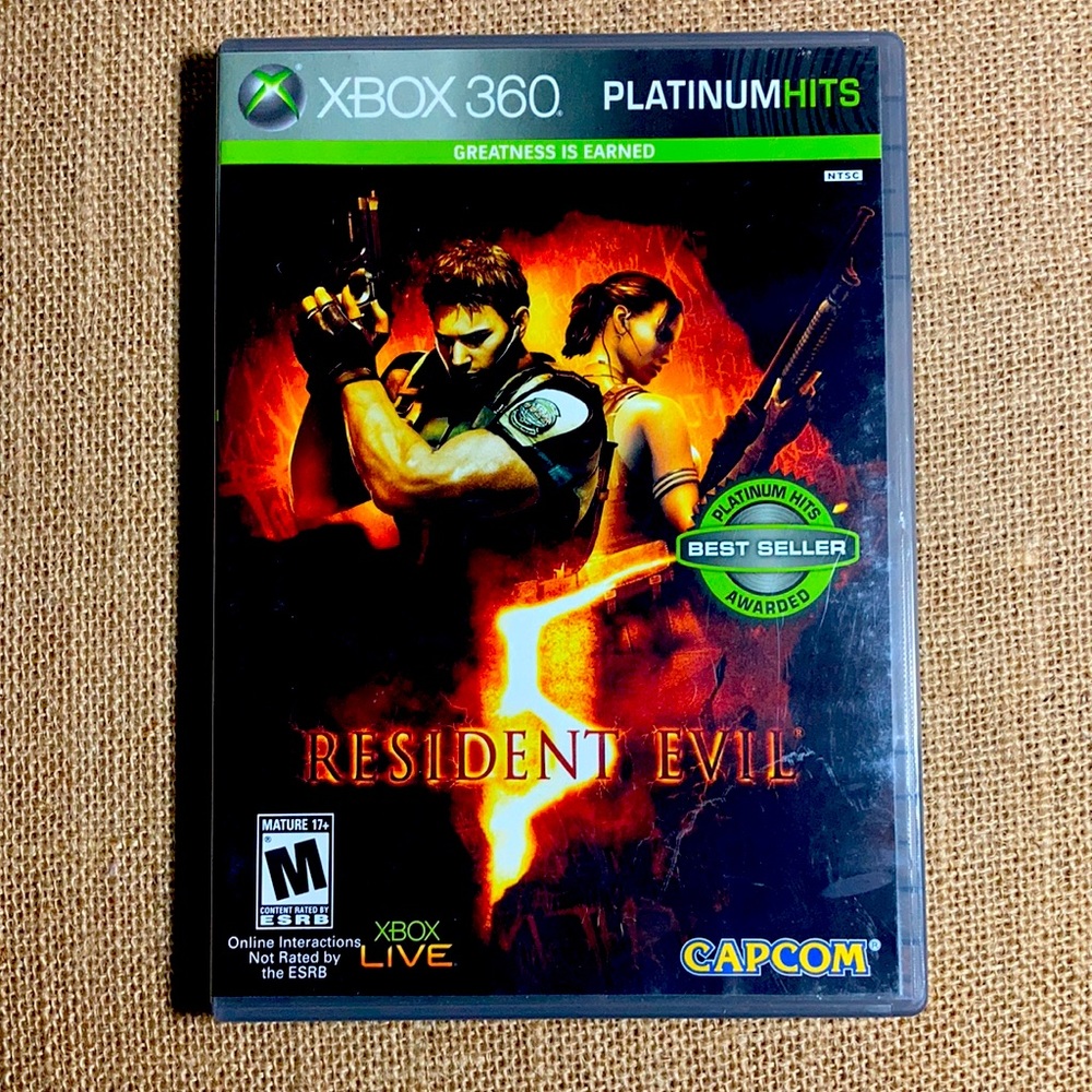 Resident Evil 5 Microsoft Xbox 360, 2009 w/Manual